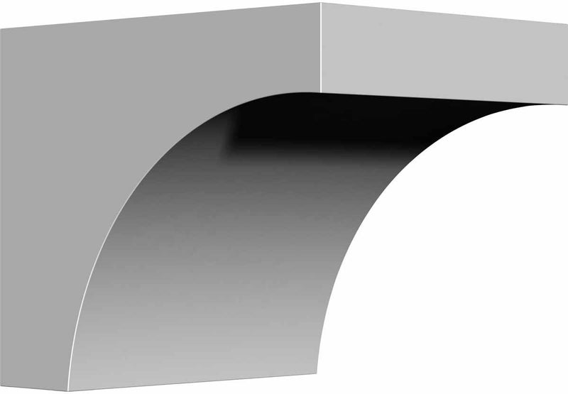 Ekena Millwork Endurathane Stockport Bracket, 7 1/4"W x 7 1/4"D x 9"H, Factory Primed (2-Pack) - Image 1